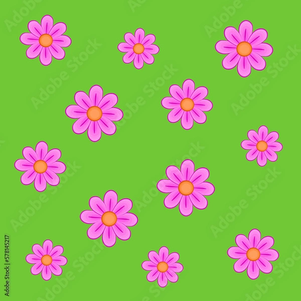 Fototapeta seamless floral pattern