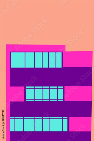 Fototapeta minimalist abstract architecture vector graphic 