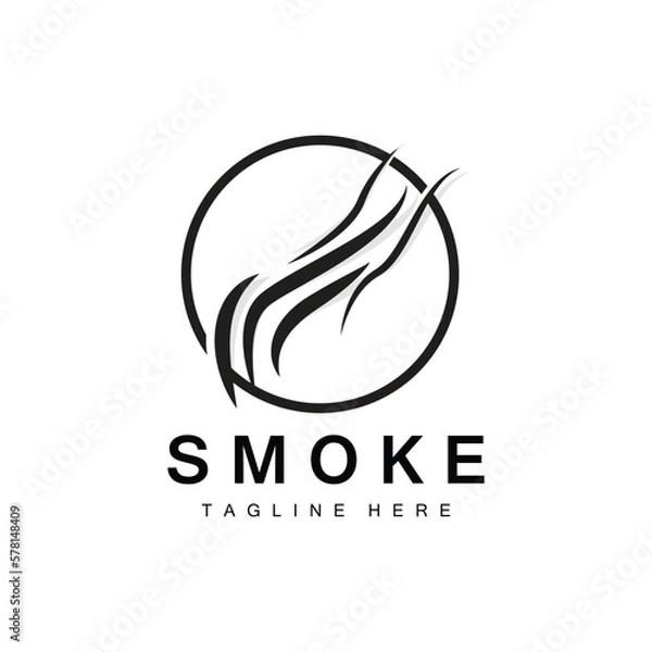 Obraz Steam Steam Logo Vector Hot Evaporating Aroma. Smell Line Illustration, Cooking Steam Icon, Steam Train, Baking, Smoking