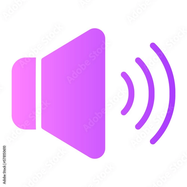 Fototapeta volume up gradient icon