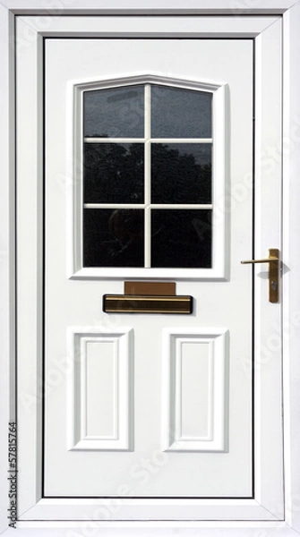 Fototapeta White front door
