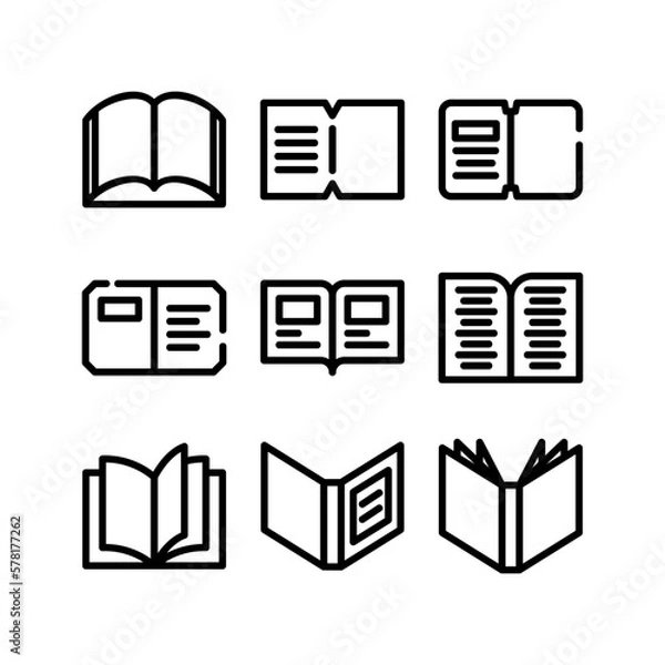 Fototapeta open book icon or logo isolated sign symbol vector illustration - high quality black style vector icons
