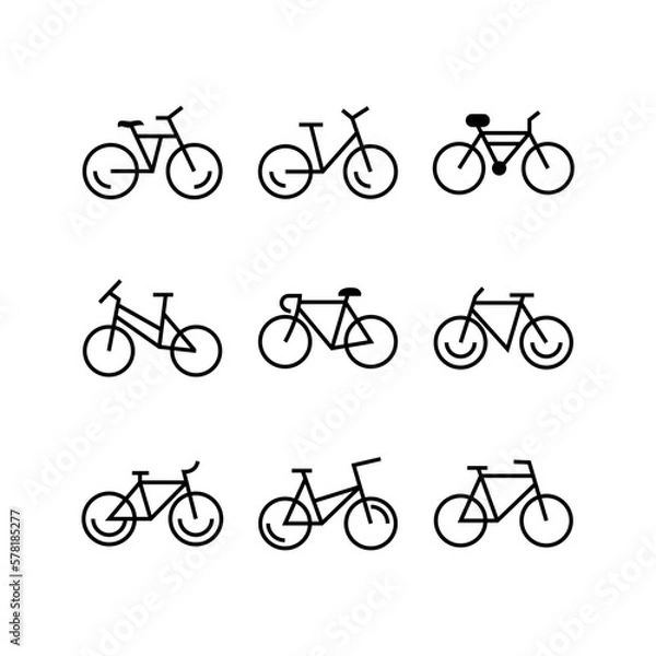 Fototapeta bicycle icon or logo isolated sign symbol vector illustration - high quality black style vector icons
