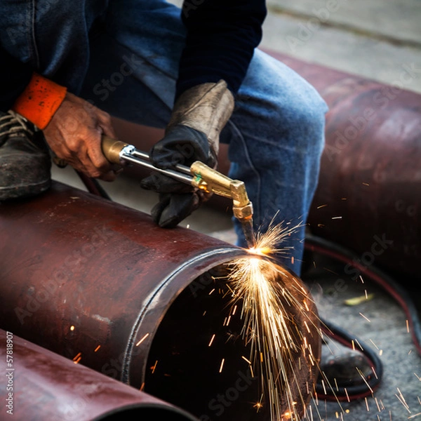 Fototapeta Cuting pipe