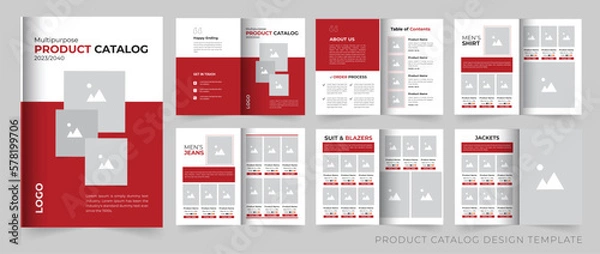 Fototapeta Multipurpose product catalog or catalogue design template
