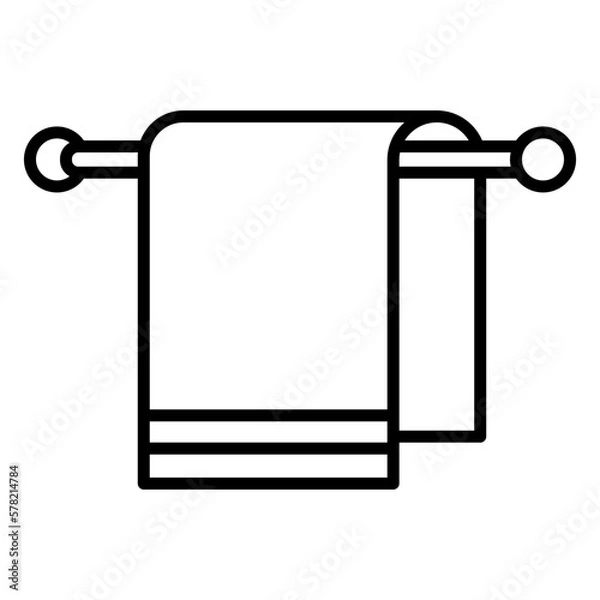 Fototapeta Illustration of Towel design Line Icon