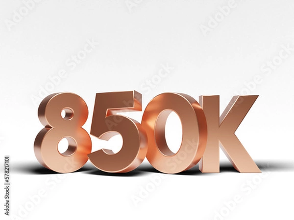 Fototapeta thank you 800k subscribers 3D transparent PNG