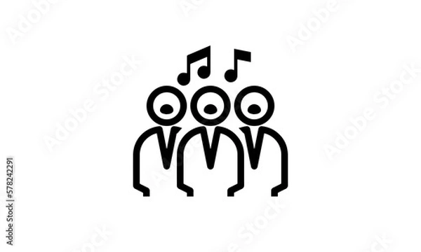 Fototapeta autograph vector icon entertainment performance outline style black and white background 