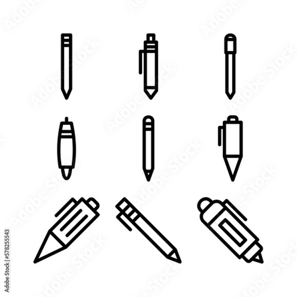 Fototapeta ballpoint icon or logo isolated sign symbol vector illustration - high quality black style vector icons
