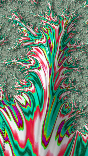 Fototapeta Ornate colorful and digitally generated 3D background