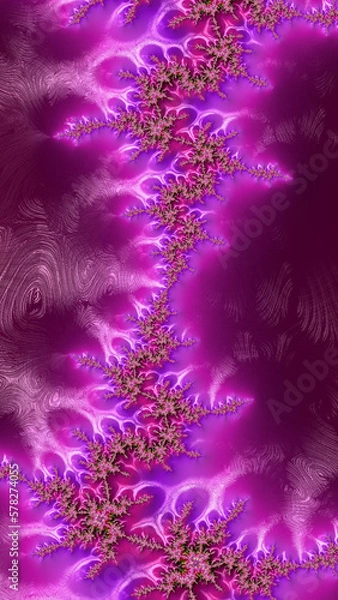 Fototapeta Ornate colorful and digitally generated 3D background
