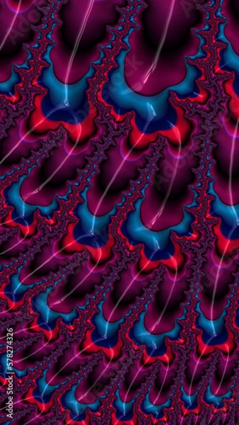 Fototapeta Ornate colorful and digitally generated 3D background