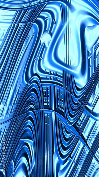 Fototapeta Ornate colorful and digitally generated 3D background