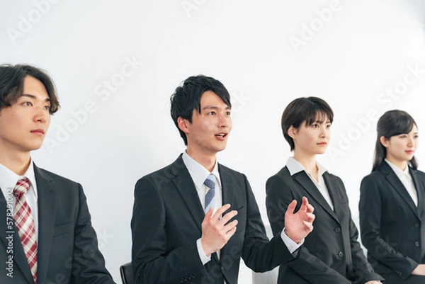 Fototapeta グループ面接イメージ　就活生　就職活動