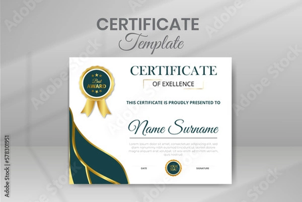 Obraz Modern Design Certificate Template