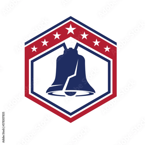 Obraz liberty bell logo vector