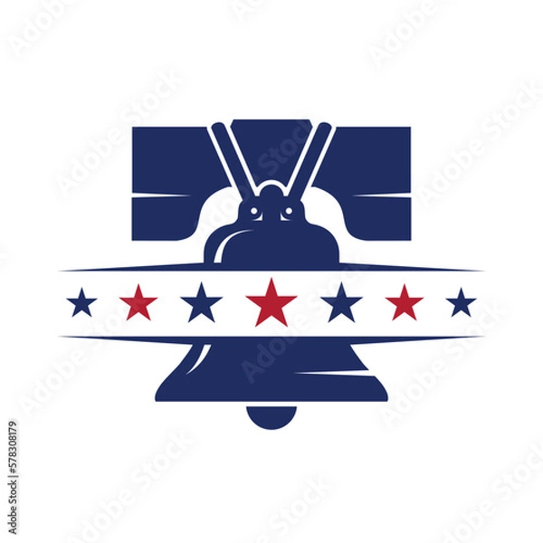 Obraz liberty bell logo vector