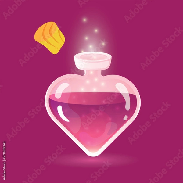 Obraz pink perfume bottle