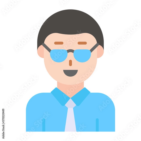 Obraz Modern style vector of professor, professional worker avatar