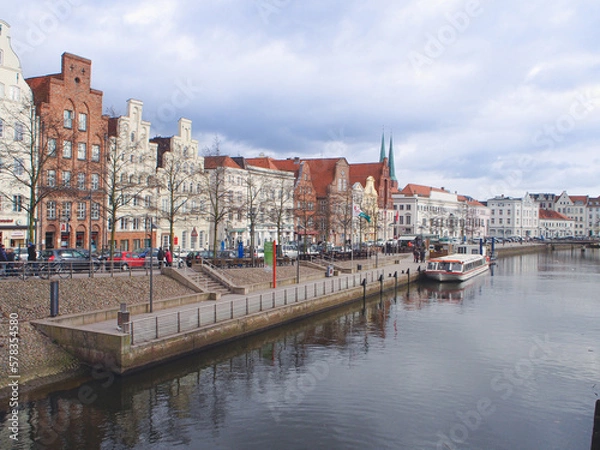 Fototapeta リューベック　旧市街の街並み