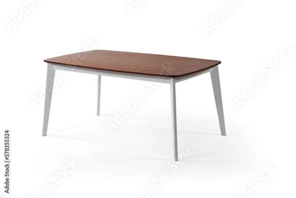 Fototapeta wooden table isolated on white background .dinning table .