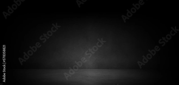 Fototapeta Empty dark abstract concrete room background with copy space for mock up, product display or banner design.
