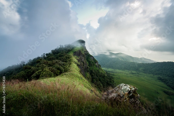 Fototapeta clouds over the mountains
