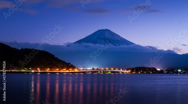 Fototapeta mountain at sunset
