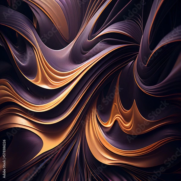 Obraz Abstract wavy purple texture. Generative AI
