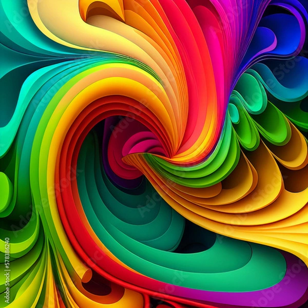 Obraz Rainbow Texture. tornado. generative ai.