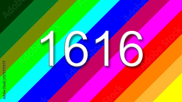Fototapeta 1616 colorful rainbow background year number