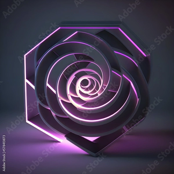 Obraz abstract background, pink rose on black