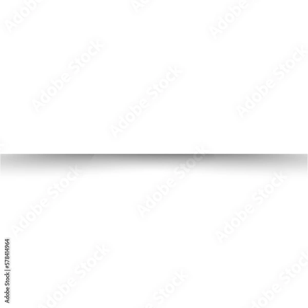 Fototapeta Realistic transparent shadow effect for design. realistic line shadow and shadow effect. Poster, flyer, business card, banner shadow