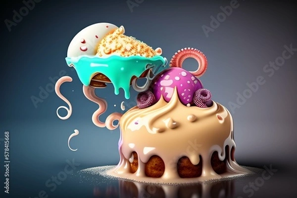 Obraz birthday cake with candles