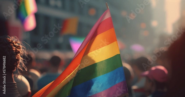 Fototapeta Lgbtq parade, generative ai