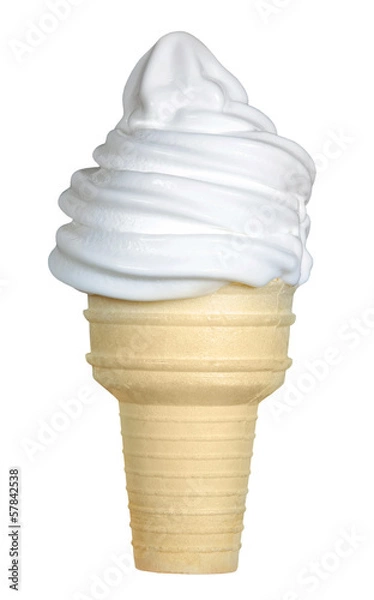 Fototapeta ice cream isolated on a white background.