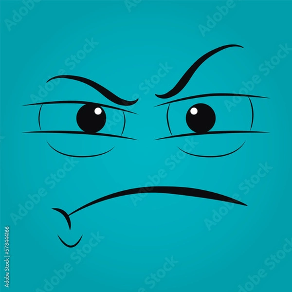 Obraz Abstraction. Cartoon expression. Human emotions. Vector illustration