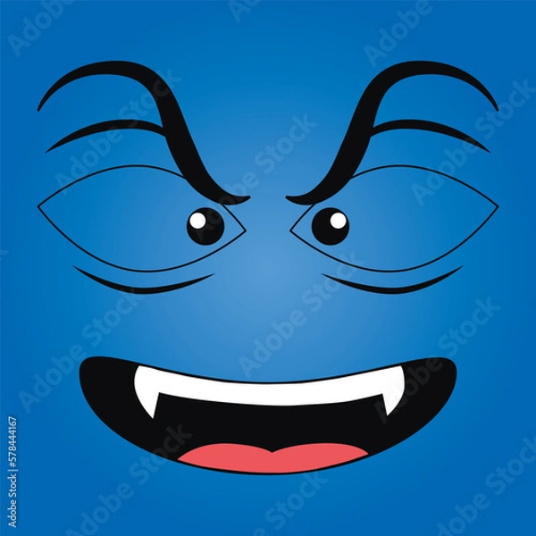 Obraz Abstraction. Cartoon expression. Human emotions. Vector illustration