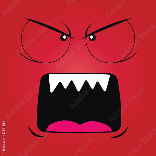 Obraz Abstraction. Cartoon expression. Human emotions. Vector illustration