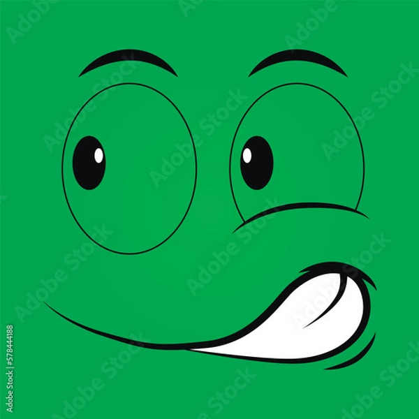 Obraz Abstraction. Cartoon expression. Human emotions. Vector illustration