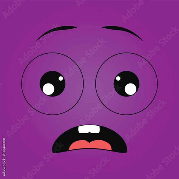 Obraz Abstraction. Cartoon expression. Human emotions. Vector illustration