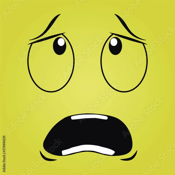 Obraz Abstraction. Cartoon expression. Human emotions. Vector illustration