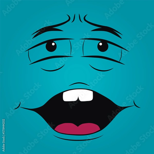 Obraz Abstraction. Cartoon expression. Human emotions. Vector illustration