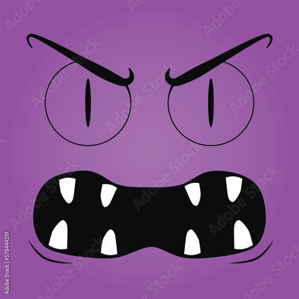 Obraz Abstraction. Cartoon expression. Human emotions. Vector illustration