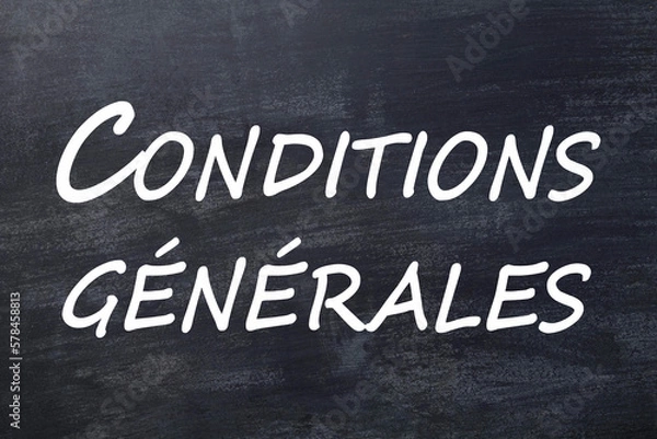 Fototapeta Conditions générales tableau