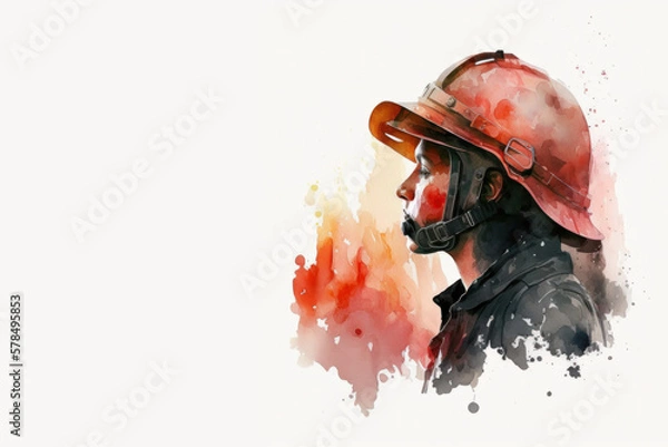 Obraz Firefighter card
