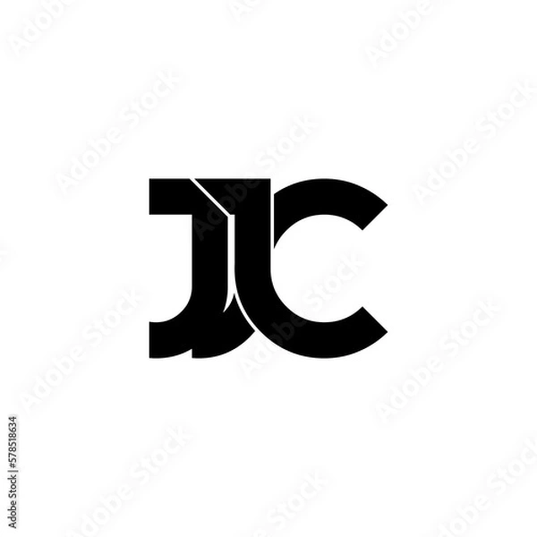 Fototapeta jjc initial letter monogram logo design