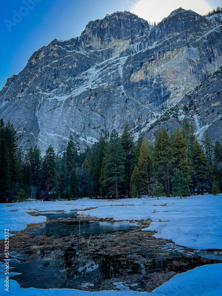 Obraz Pond and the mountains