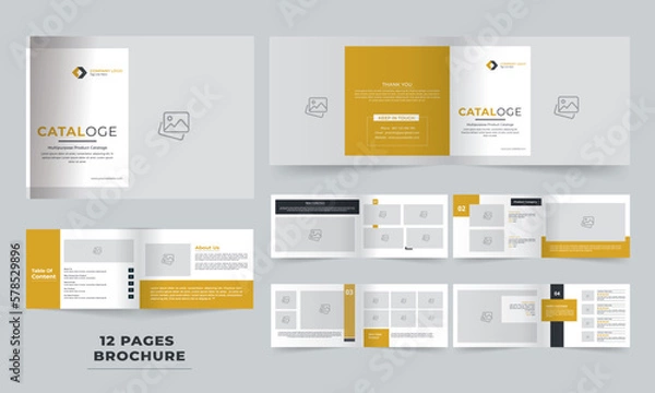 Fototapeta Modern and Minimal landscape product catalog  template brochure design, magazine design, portfolio design