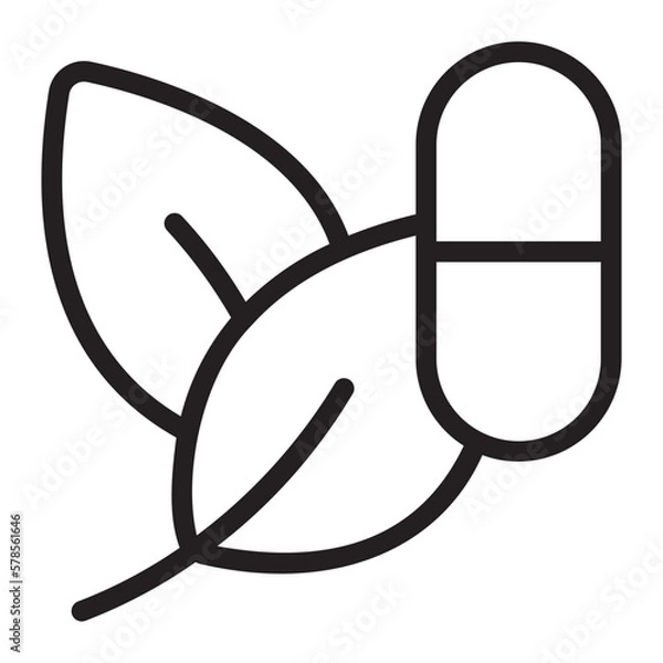 Fototapeta herbs line icon